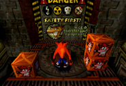 Message from Pinstripe Potoroo in Generator Room, from the first Crash Bandicoot game.