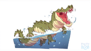 Concept art of a Crocodile in It's About Time