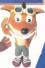 Promotional image of the Japanese Aviator Crash mascot suit saluting