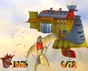 Crash shooting one of Cortex's airships