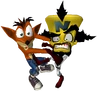 Crash and Cortex fighting