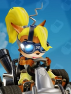 Evil Coco wearing the NV in Crash Team Racing Nitro-Fueled.