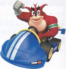 Japanese render of Crunch in his kart