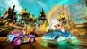 Pura, Baby Coco, Crash and Zem racing in Prehistoric Playground