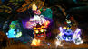 N. Brio being protected by Uka Uka while racing Tawna, Fake Crash and others on Nina's Nightmare