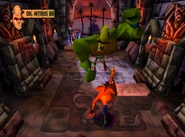 N. Brio's boss fight, post-transformation