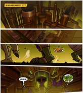 An unnamed Gasmoxian city, as seen in the Nitro-Fueled digital comic.