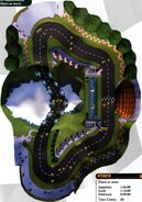 Map of Coco Park from the Crash Team Racing Prima strategy guide.