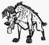 Concept art of a scrapped hyena enemy by Charles Zembillas