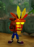 Crash gaining special powers from Aku Aku in game