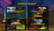 Cup Selection Menu in Crash Nitro Kart
