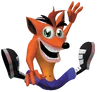 Promotional render of Crash jumping