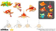 Concept art of the Fish in On the Run!.