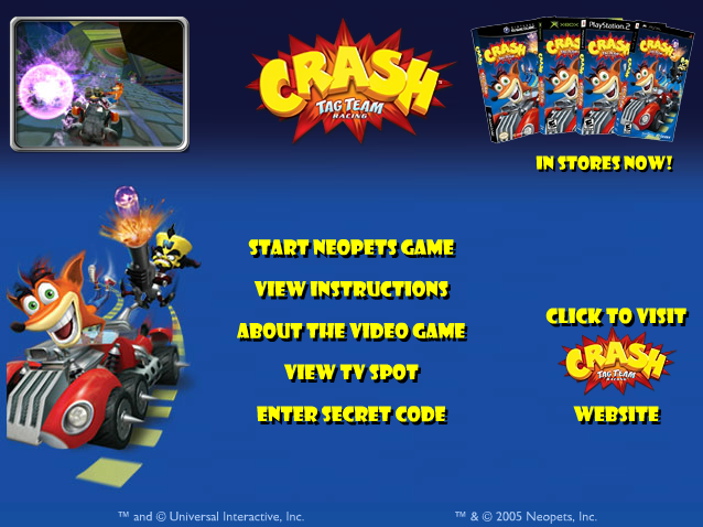 Crash Tag Team Racing, Bandipedia