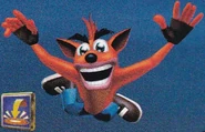 Render of Crash performing a Super Charged Body Slam for Warped
