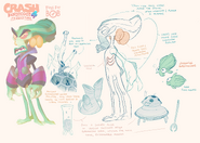 Concept art depicting and describing the Gasmoxian race