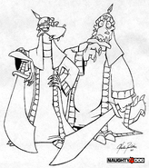 The concept art of Komodo Brothers in Cortex Strikes Back