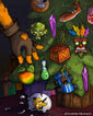 A broken Cortex bauble in promotional artwork for Christmas 2024