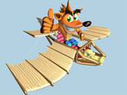 Artwork of Crash riding the Glider