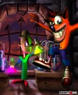 Artwork of N. Brio with Crash Bandicoot