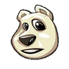 Polar's portrait sticker from Crash Team Racing Nitro-Fueled