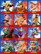 "Which character are you" calendar promo image