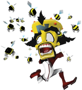 Cortex attacked by bees.