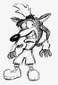 Concept art of Crash from The Crash Bandicoot Files