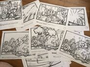 A peek at unreleased storyboards for the intro cutscene.