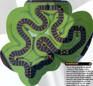 Map of Slide Coliseum from the CTR: Crash Team Racing Prima strategy guide