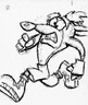 Concept art of Crash from The Crash Bandicoot Files