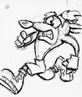 Concept art of Crash from The Crash Bandicoot Files by Charles Zembillas