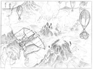 This concept art shows that the level would have originally featured the Glider from Tornado Alley rather than the Firefly.
