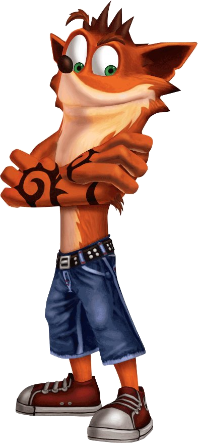 official render of Crash Bandicoot from Crash of the Titans. i