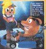 Promotional image of the Japanese Crash mascot suit sitting in his kart with Coco