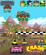 Cortex at the beginning of a race on the Egypt track