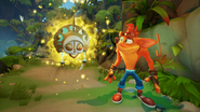 Promo image of Crash and Kupuna-Wa in Blast to the Past.