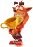 Render used in-game of Crash holding a Trophy in his 90's skin