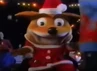 Japanese Crash dressed up like Santa in a Christmas-themed ad for Crash 3