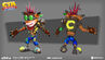 Concept art of Crash's Rustland skin.