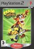 Crash on the PAL PlayStation 2 Platinum box art of Crash Twinsanity