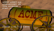 The hidden "ACME" message.