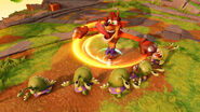 Crash spinning in Skylanders: Imaginators