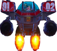 The first form of N. Gin's first mech from the Crash Bandicoot N. Sane Trilogy