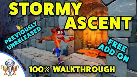Crash Bandicoot Stormy Ascent 100% PS4 Walkthrough - Cut From Original, Unreleased VERY HARD Level