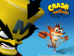 A promo image featuring Cortex glaring at a spinning Crash