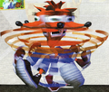 Render of Crash spinning for Crash Bandicoot: The Wrath of Cortex