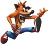 Crash playing air guitar