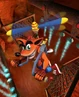 Promotional artwork of Crash using his copter-pak in Fahrenheit Frenzy