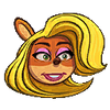 Tawna's portrait sticker from Crash Team Racing Nitro-Fueled